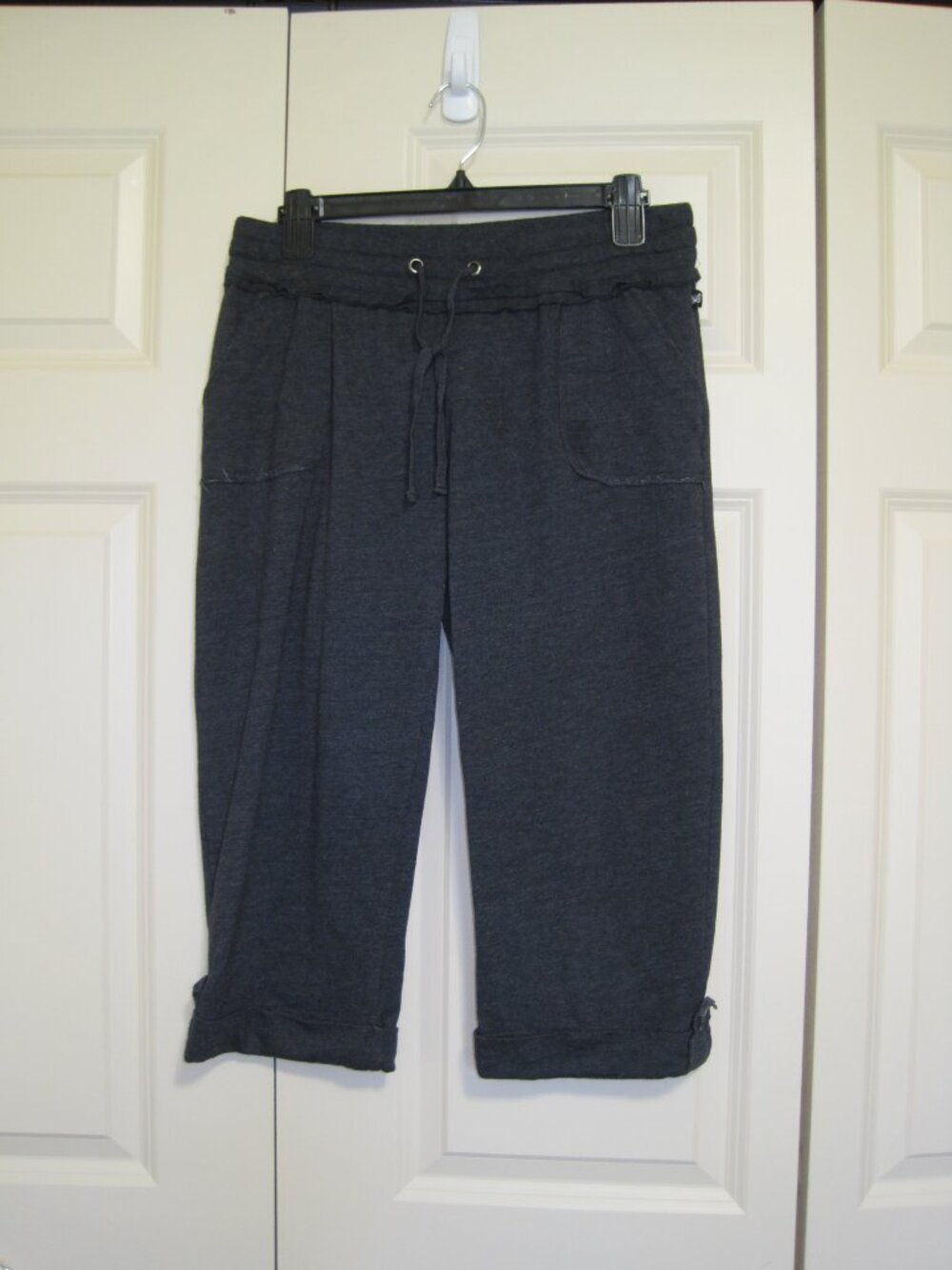 Self Esteem Charcoal Drawstring Capri Pants